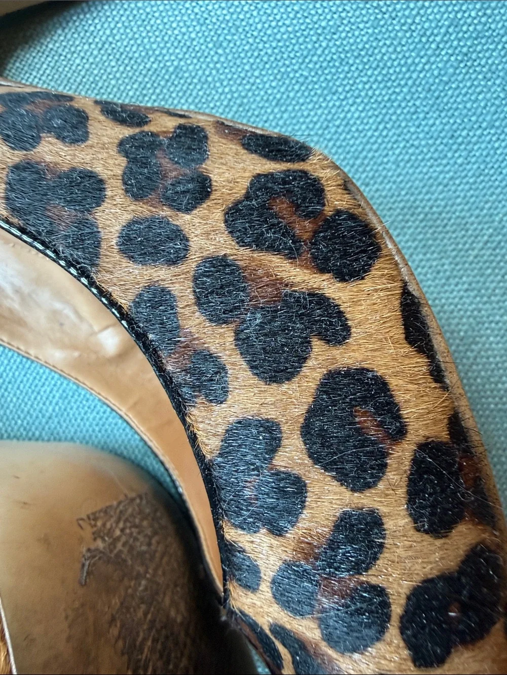 J. Crew Factory Leopard-Print Pointed Toe Pumps - Tan and Black